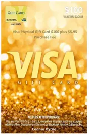 Omslag van Visa Physical Gift Card $100 plus $5.95 Purchase Fee