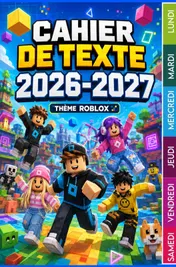 Omslag van Cahier de Texte Roblox 2026-2027