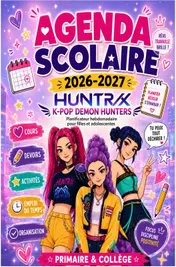 Omslag van Agenda Scolaire 2026-2027 – KPop Demon Hunters