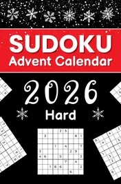Omslag van Sudoku Advent Calendar 2026 Hard: Christmas Countdown with 144 Challenging Puzzles from Hard to Extreme