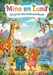 Omslag van Mino en Luna Het grote dierenkleurboek