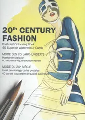 Omslag van 20th Century Fashion - Postcard Colouring Book