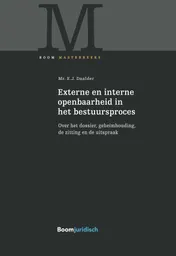 Omslag van Externe en interne openbaarheid in het bestuursproces