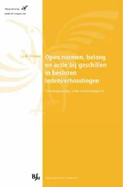 Omslag van Open normen, belang en actie bij geschillen in besloten ledenverhoudingen