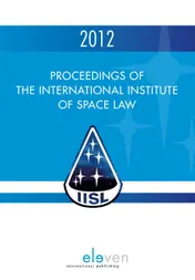 Omslag van Proceedings of the international institute of space law 2012