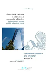 Omslag van Obstructionist behavior in international commercial arbitration