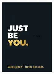 Omslag van Just be you.