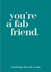 Omslag van you're a fab friend.