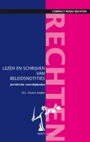 Omslag van Lezen en Schrijven van Beleidsnotities