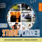 Omslag van Basisschoolstudieplanner 2021/22 'Cruciale beroepen'