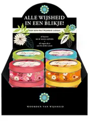 Omslag van Display woorden van wijsheid in blikje 4t x 3e