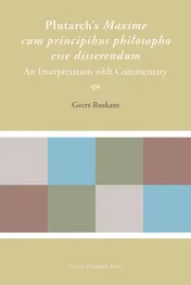 Omslag van Plutarch's Maxime cum principibus philosopho esse disserendum