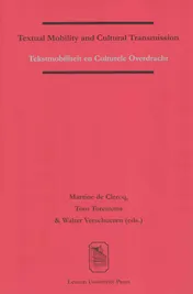 Omslag van Textual mobility and cultural transmission