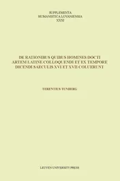 Omslag van De rationibus quibus homines docti artem Latine colloquendi et ex tempore dicendi saeculis XVI et XVII coluerunt