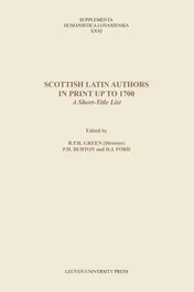 Omslag van Scottish Latin authors in print up to 1700