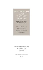 Omslag van Partimento and continuo playing in theory and in practice