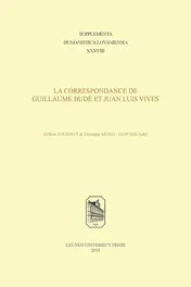 Omslag van La correspondance de Guillaume Budé et Juan Luis Vives