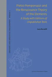 Omslag van Pietro Pomponazzi and the Renaissance Theory of the Elements