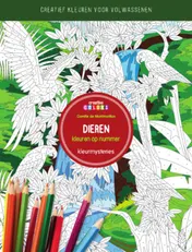 Omslag van Dieren, kleuren op nummer, kleuren voor volwassenen