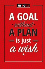 Omslag van A goal without a plan is just a wish set 3ex.