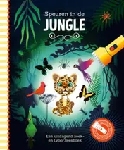Omslag van Speuren in de Jungle + kartonnen zaklamp