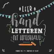 Omslag van Leer handletteren met hemelsblauw