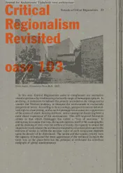 Omslag van Critical Regionalism Revisited