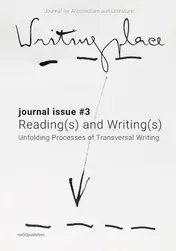 Omslag van Writingplace journal for Architecture and Literature 3