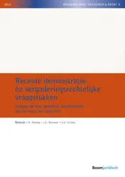 Omslag van Recente demonstratie- en vergaderingsrechtelijke vraagstukken