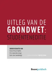 Omslag van Uitleg van de Grondwet: studenteneditie