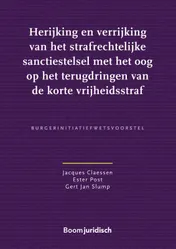 Omslag van Herijking en verrijking van het strafrechtelijke sanctiestelsel met het oog op het terugdringen van de korte vrijheidsstraf