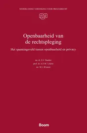 Omslag van Openbaarheid van de rechtspleging