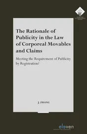 Omslag van The Rationale of Publicity in the Law of Corporeal Movables and Claims
