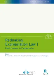 Omslag van Rethinking expropration law I: public interest in expropriation