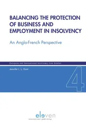 Omslag van Balancing the protection of business and employment in insolvency