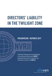 Omslag van Directors liability in the twilight zone