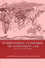 Omslag van International standards on nationality law: texts, cases and materials