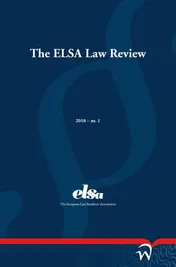 Omslag van The ELSA Law Review