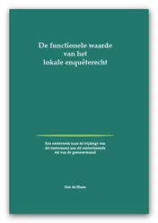 Omslag van De functionele waarde van het lokale enquêterecht