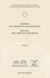 Omslag van Reports of Judgments and Decisions/Recueil des arrêts et décisions Volume 2015-I