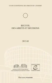 Omslag van Recueil des arrêts et décisions Volume 2015-II