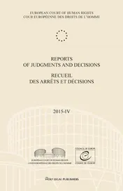 Omslag van Reports of Judgments and Decisions/Recueil des arrêts et décisions Volume 2015-IV