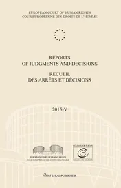 Omslag van Reports of Judgments and Decisions/Recueil des arrêts et décisions- Volume 2015-V