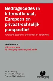 Omslag van Gedragscodes in internationaal, Europees en privaatrechtelijk perspectief