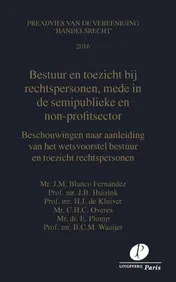 Omslag van Bestuur en toezicht bij rechtspersonen, mede in de semi-publieke en non-profit sector