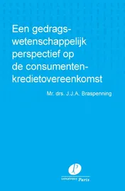 Omslag van Een gedragswetenschappelijk perspectief op de consumentenkredietovereenkomst
