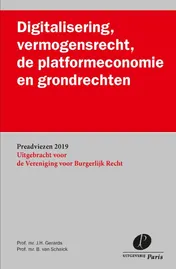 Omslag van Digitalisering, vermogensrecht, de platformeconomie en grondrechten