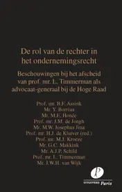 Omslag van De rol van de rechter in het ondernemingsrecht