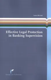 Omslag van Effective Legal Protection in Banking Supervision