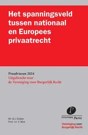Omslag van Het spanningsveld tussen nationaal en Europees privaatrecht